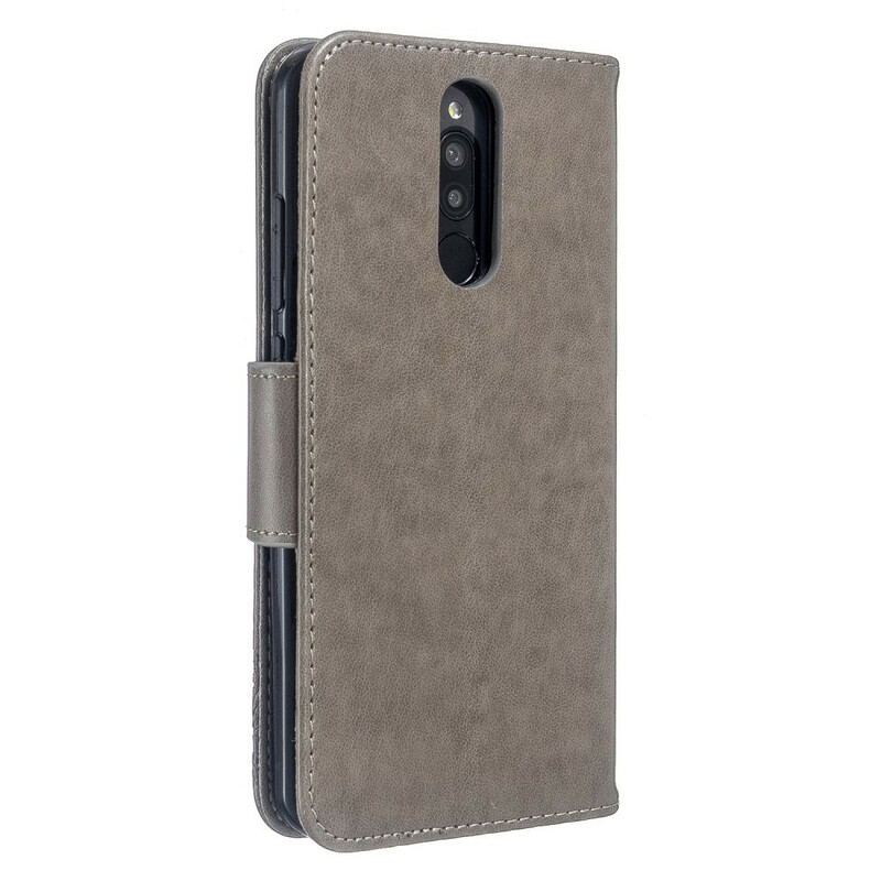 Housse Xiaomi Redmi 8 Papillons Imprimés à Lanière Housse Xiaomi Redmi 8 Papillons Imprimés à Lanière