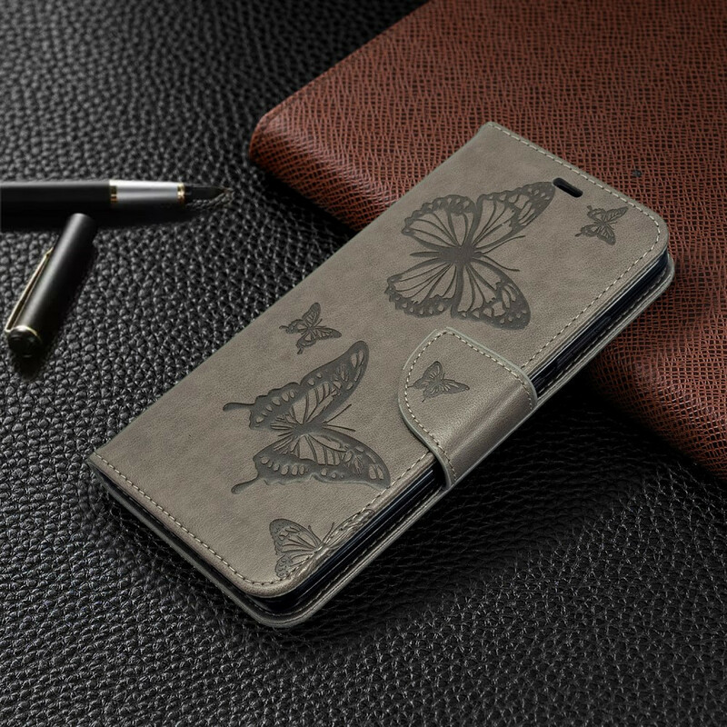 Housse Xiaomi Redmi 8 Papillons Imprimés à Lanière Housse Xiaomi Redmi 8 Papillons Imprimés à Lanière