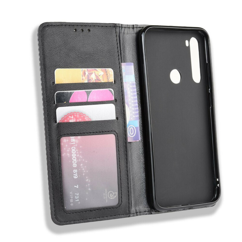 Flip Cover Xiaomi Redmi Note 8T Effet Cuir Vintage Stylisé Flip Cover Xiaomi Redmi Note 8T Effet Cuir Vintage Stylisé