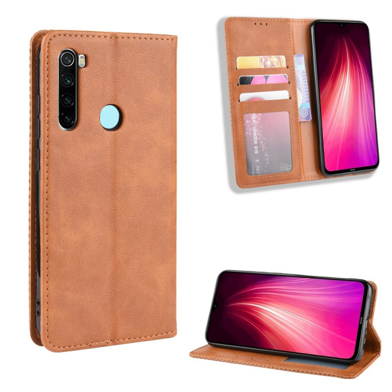 Flip Cover Xiaomi Redmi Note 8T Effet Cuir Vintage Stylisé