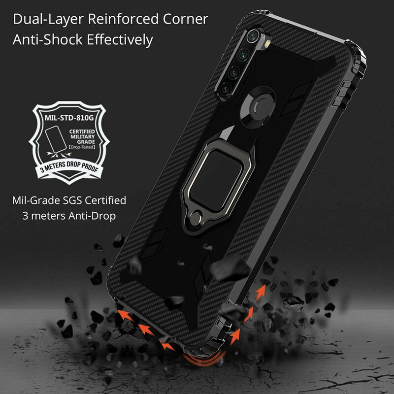 Coque Xiaomi Redmi Note 8T Ring et Fibre Carbone Coque Xiaomi Redmi Note 8T Ring et Fibre Carbone