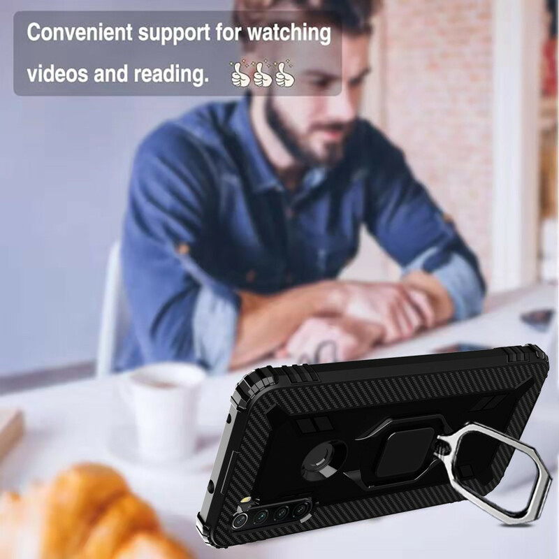 Coque Xiaomi Redmi Note 8T Ring et Fibre Carbone Coque Xiaomi Redmi Note 8T Ring et Fibre Carbone