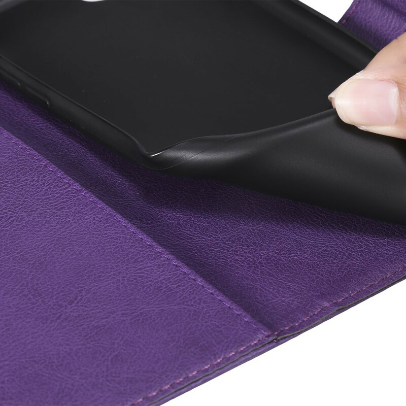 Housse Xiaomi Redmi 8 Effet Cuir Pure Color à Lanière