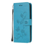 Housse Sony Xperia 5 Papillons Et Fleurs À Lanière Housse Sony Xperia 5 Papillons Et Fleurs À Lanière