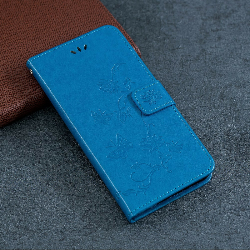Housse Sony Xperia 5 Papillons Et Fleurs À Lanière Housse Sony Xperia 5 Papillons Et Fleurs À Lanière