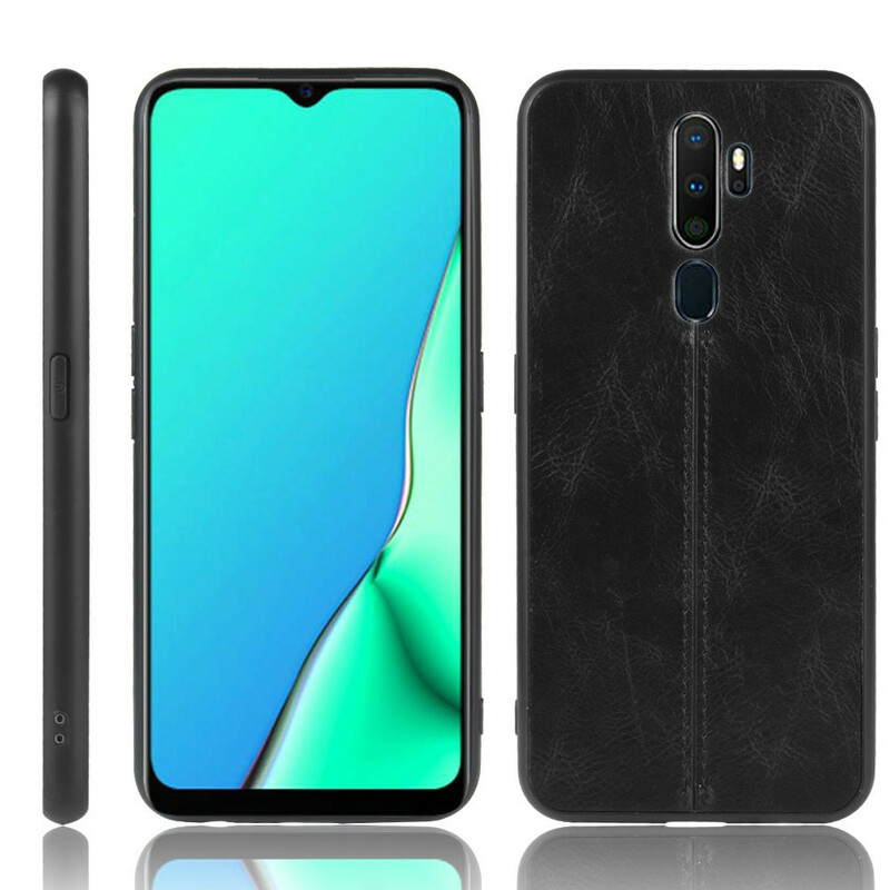 Coque Oppo A9 2020 Effet Cuir Coutures