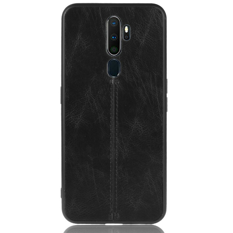 Coque Oppo A9 2020 Effet Cuir Coutures Coque Oppo A9 2020 Effet Cuir Coutures
