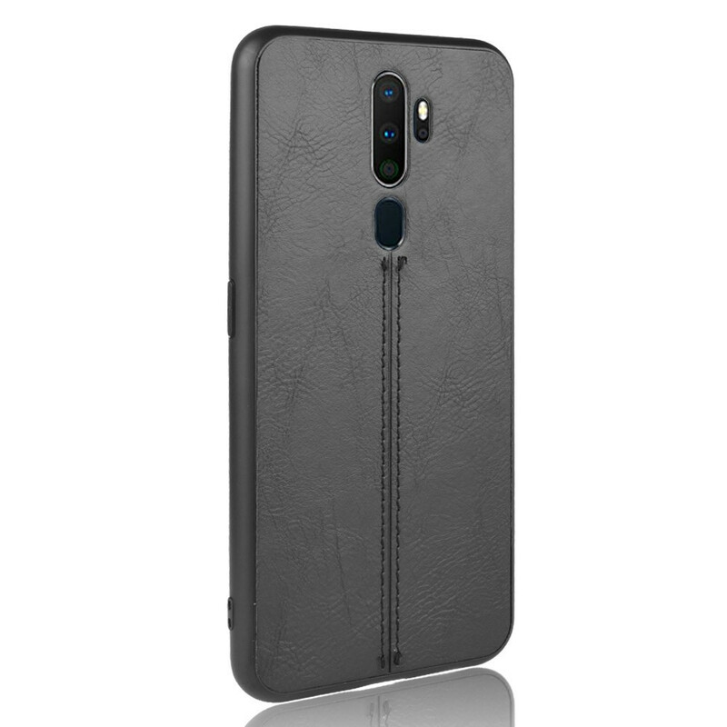 Coque Oppo A9 2020 Effet Cuir Coutures Coque Oppo A9 2020 Effet Cuir Coutures