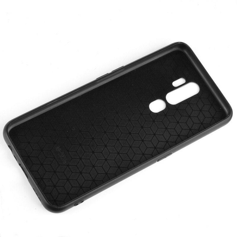 Coque Oppo A9 2020 Effet Cuir Coutures