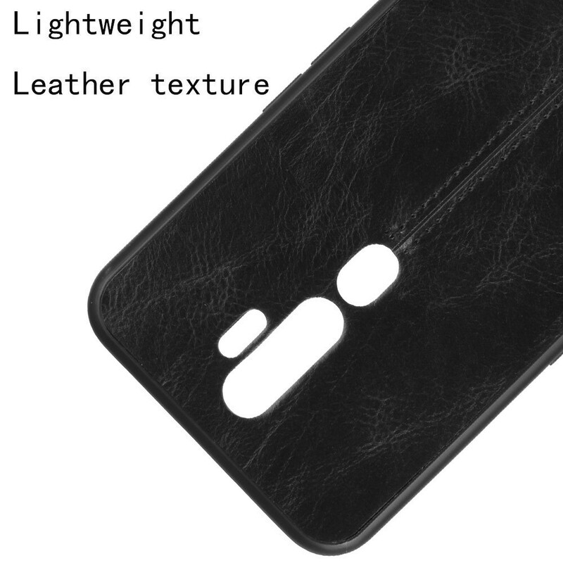 Coque Oppo A9 2020 Effet Cuir Coutures Coque Oppo A9 2020 Effet Cuir Coutures