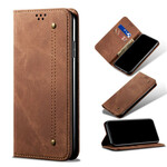 Flip Cover Oppo A9 2020 Tissu Jeans Flip Cover Oppo A9 2020 Tissu Jeans