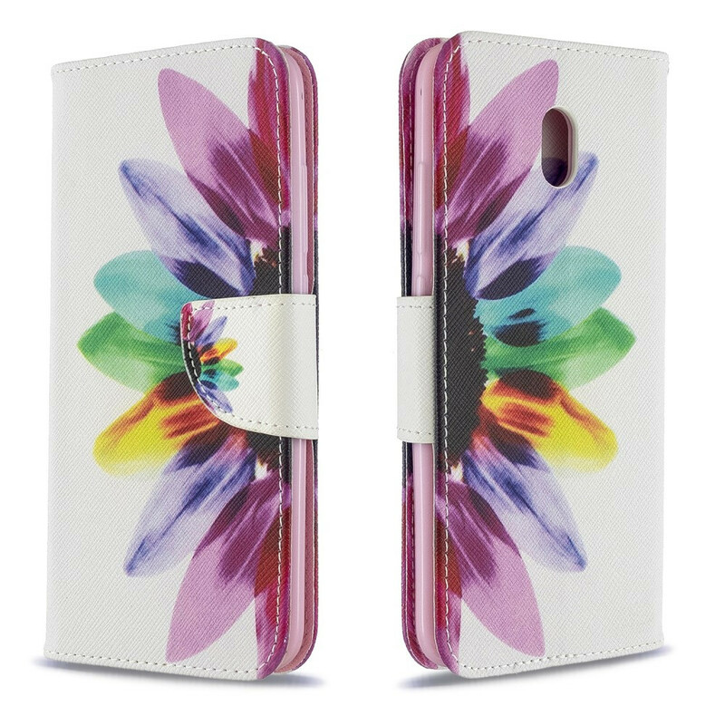 Housse Xiaomi Redmi 8A Fleur Aquarelle Housse Xiaomi Redmi 8A Fleur Aquarelle