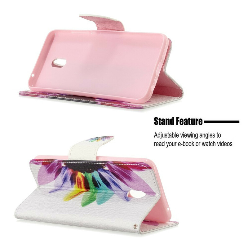 Housse Xiaomi Redmi 8A Fleur Aquarelle Housse Xiaomi Redmi 8A Fleur Aquarelle
