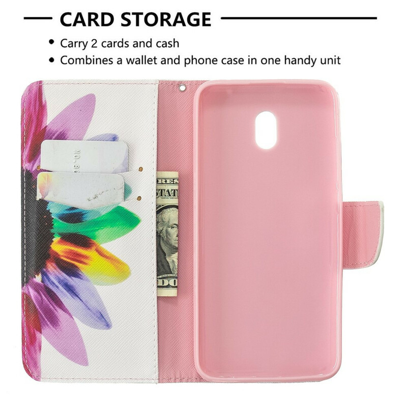 Housse Xiaomi Redmi 8A Fleur Aquarelle Housse Xiaomi Redmi 8A Fleur Aquarelle