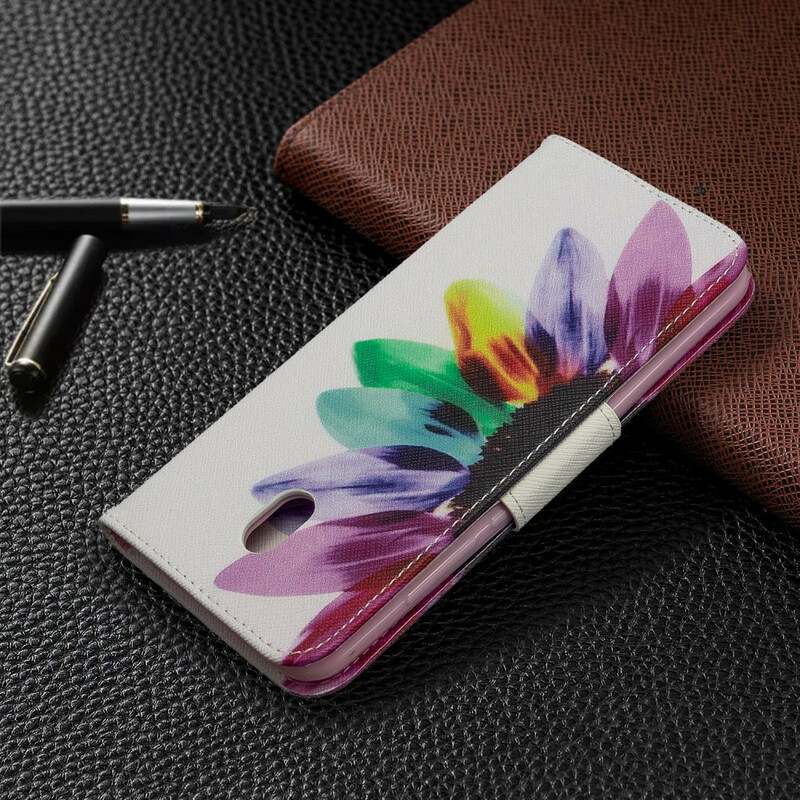 Housse Xiaomi Redmi 8A Fleur Aquarelle Housse Xiaomi Redmi 8A Fleur Aquarelle
