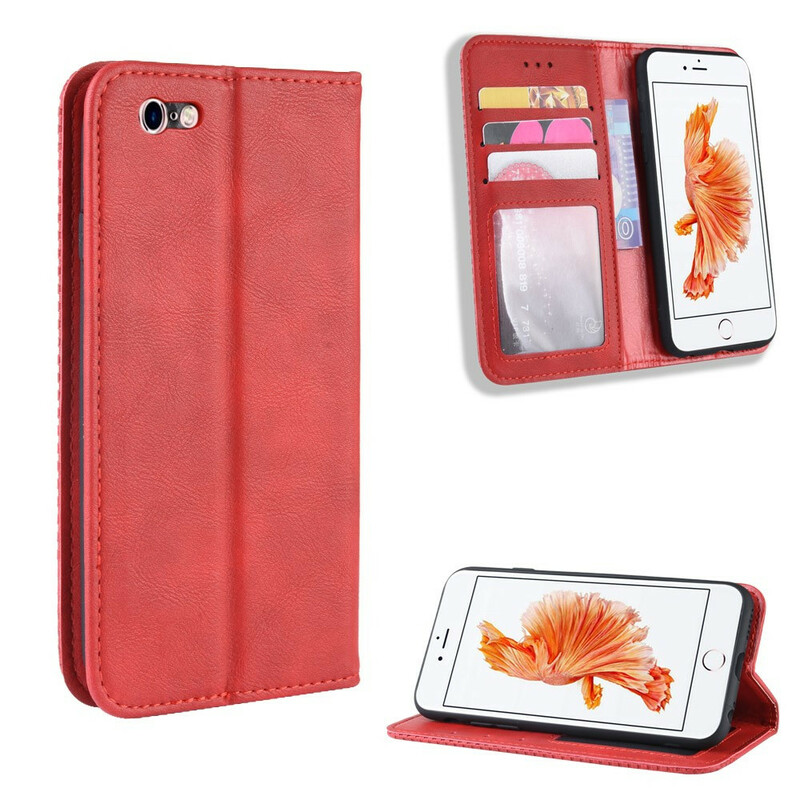 Flip Cover iPhone 6/6S Effet Cuir Vintage Stylisé Flip Cover iPhone 6/6S Effet Cuir Vintage Stylisé
