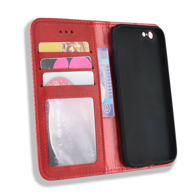 Flip Cover iPhone 6/6S Effet Cuir Vintage Stylisé Flip Cover iPhone 6/6S Effet Cuir Vintage Stylisé