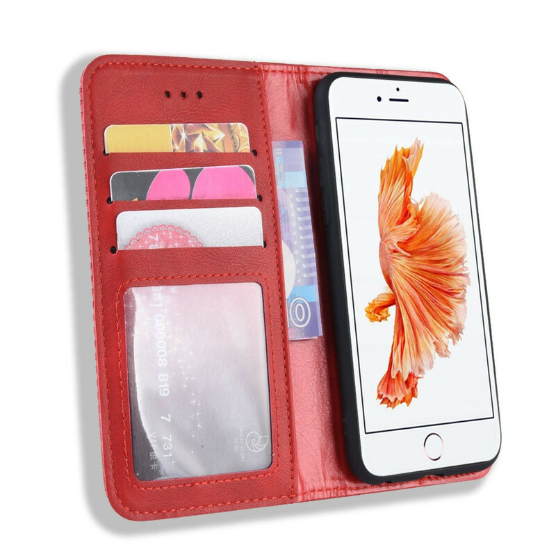Flip Cover iPhone 6/6S Effet Cuir Vintage Stylisé Flip Cover iPhone 6/6S Effet Cuir Vintage Stylisé