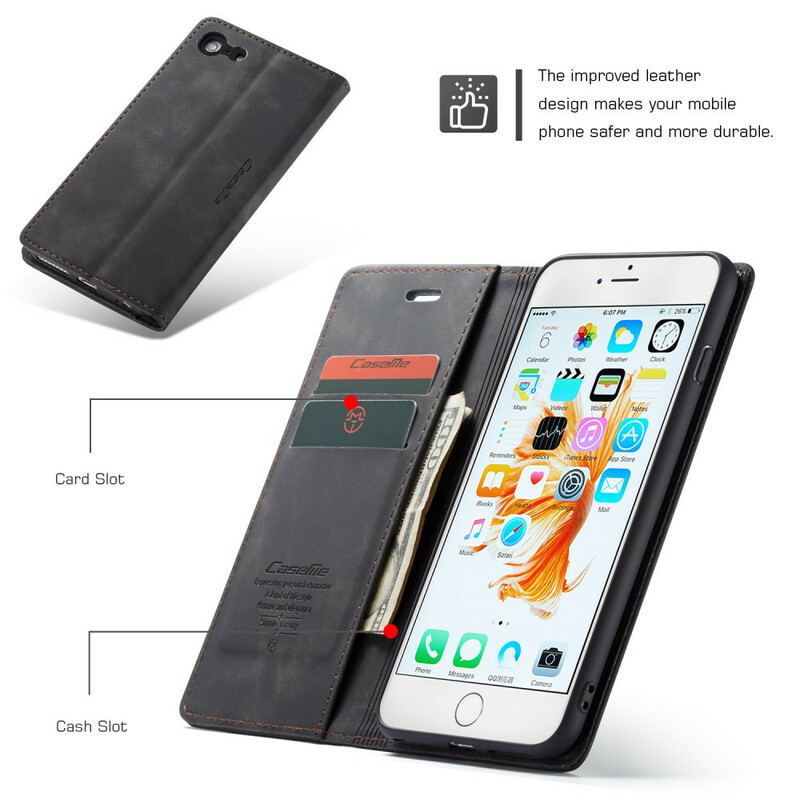 Flip Cover iPhone 6/6S CASEME Simili Cuir Flip Cover iPhone 6/6S CASEME Simili Cuir