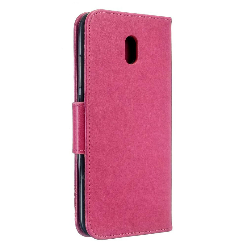 Housse Xiaomi Redmi 8A Papillons Imprimés à Lanière