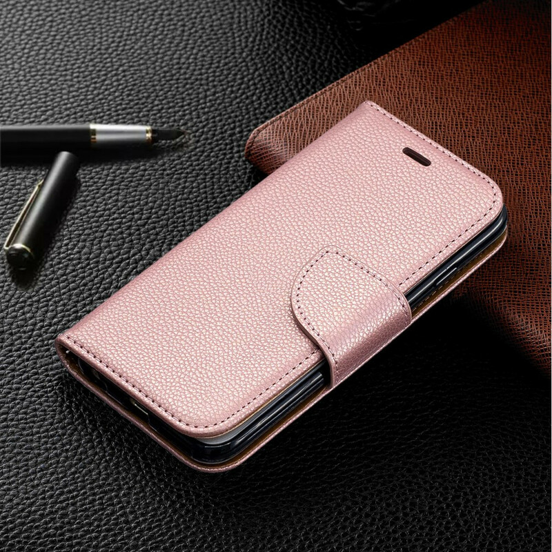 Housse iPhone 6/6S Effet Cuir Litchi Coloré à Lanière