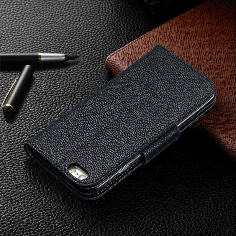 Housse iPhone 6/6S Effet Cuir Litchi Coloré à Lanière Housse iPhone 6/6S Effet Cuir Litchi Coloré à Lanière