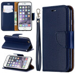 Housse iPhone 6/6S Effet Cuir Litchi Coloré à Lanière