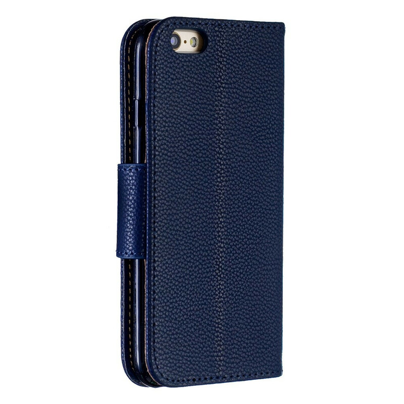 Housse iPhone 6/6S Effet Cuir Litchi Coloré à Lanière