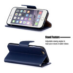 Housse iPhone 6/6S Effet Cuir Litchi Coloré à Lanière