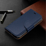 Housse iPhone 6/6S Effet Cuir Litchi Coloré à Lanière