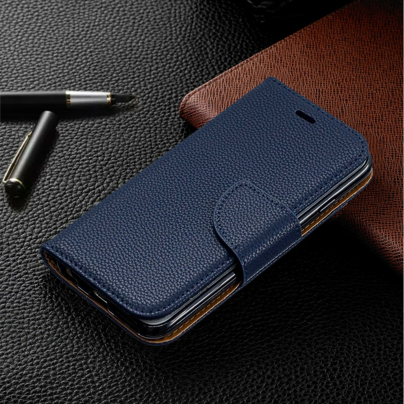 Housse iPhone 6/6S Effet Cuir Litchi Coloré à Lanière