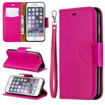 Housse iPhone 6/6S Effet Cuir Litchi Coloré à Lanière