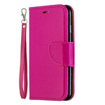 Housse iPhone 6/6S Effet Cuir Litchi Coloré à Lanière