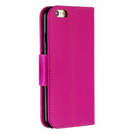 Housse iPhone 6/6S Effet Cuir Litchi Coloré à Lanière