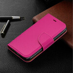 Housse iPhone 6/6S Effet Cuir Litchi Coloré à Lanière