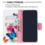 Housse Xiaomi Redmi Note 8T Papillons et Fleurs Peints