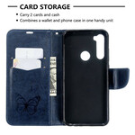 Housse Xiaomi Redmi Note 8T Papillons Imprimés à Lanière