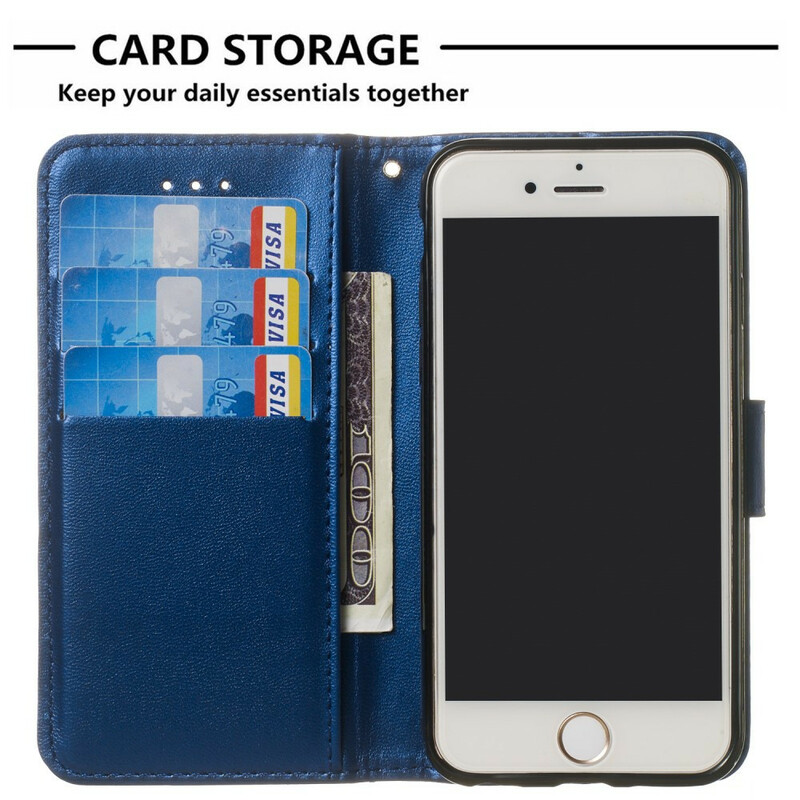 Housse iPhone 6/6S Effet Cuir Pure Color à Lanière