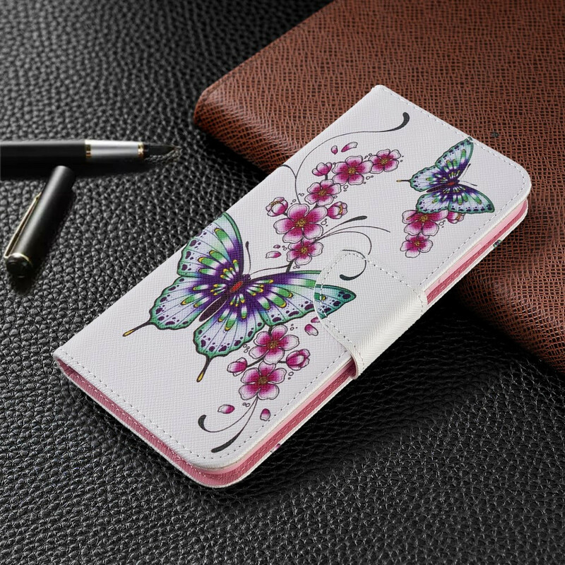 Housse Xiaomi Redmi Note 8T Merveilleux Papillons