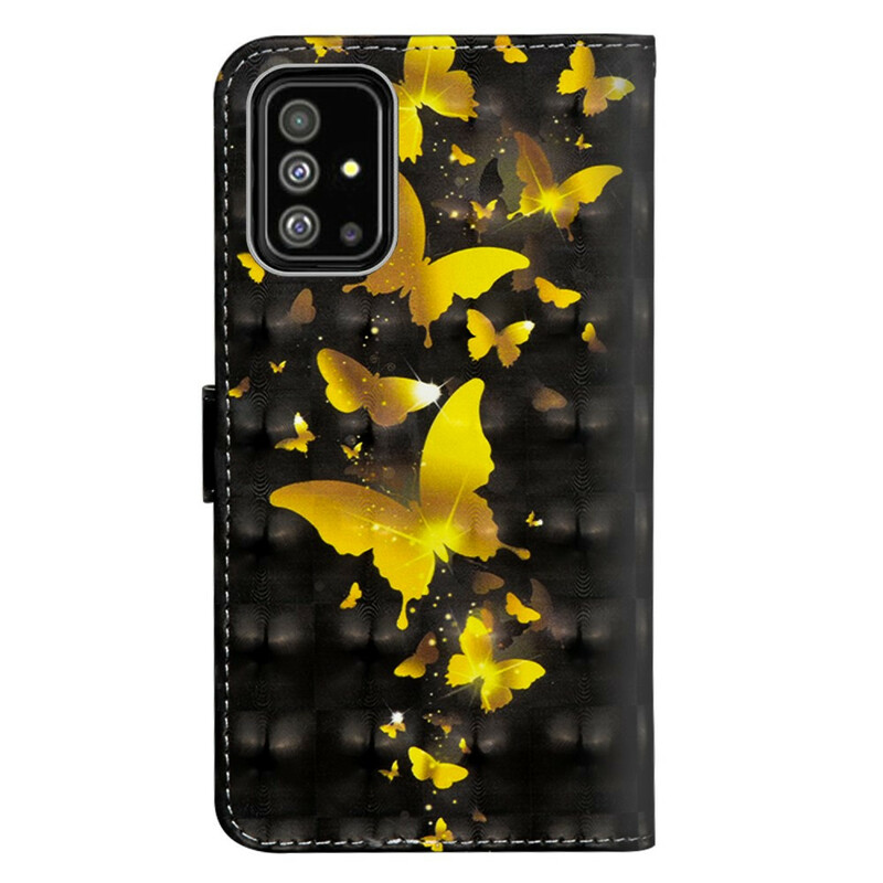Housse Samsung Galaxy A51 Papillons Jaunes Housse Samsung Galaxy A51 Papillons Jaunes