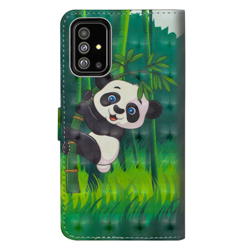 Housse Samsung Galaxy A51 Panda et Bambou