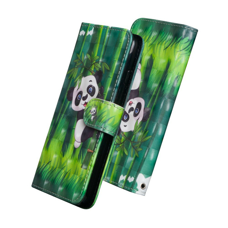 Housse Samsung Galaxy A51 Panda et Bambou