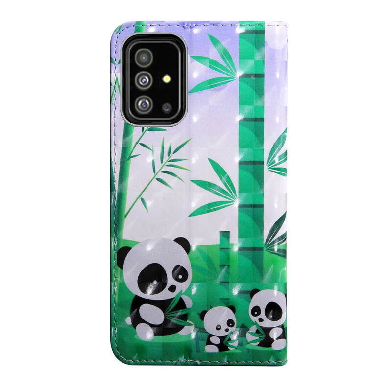 Housse Samsung Galaxy A51 Famille de Panda