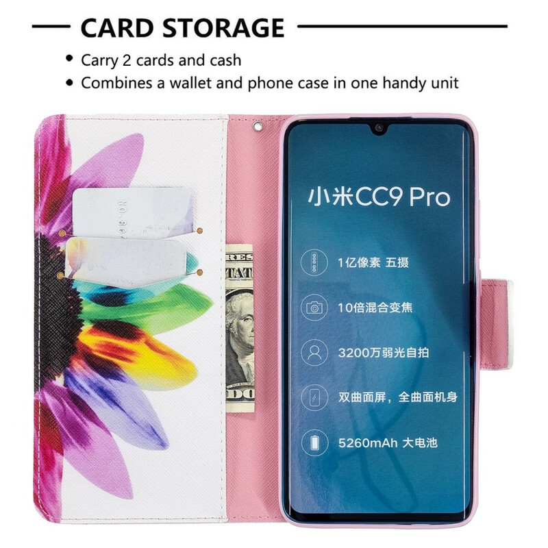 Housse Xiaomi Mi Note 10 Fleur Aquarelle Housse Xiaomi Mi Note 10 Fleur Aquarelle