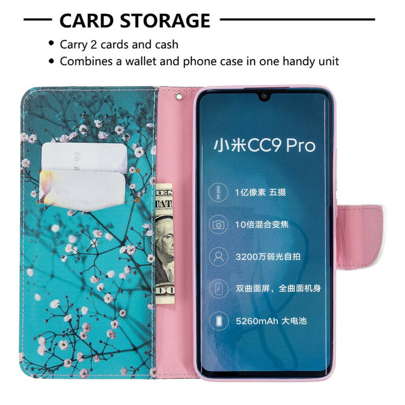 Housse Xiaomi Mi Note 10 Arbre Fleuri Housse Xiaomi Mi Note 10 Arbre Fleuri