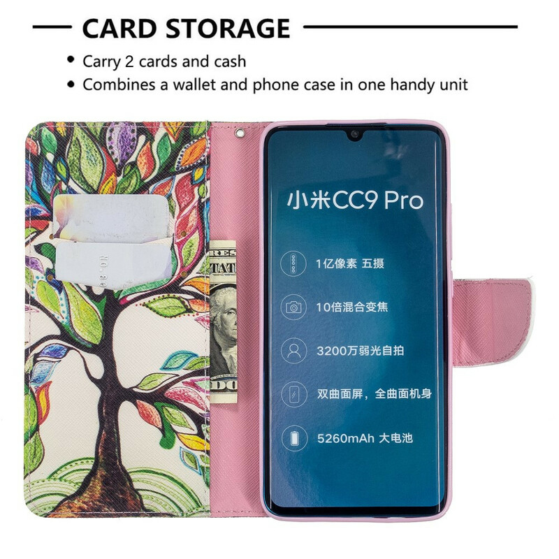 Housse Xiaomi Mi Note 10 Arbre Coloré Housse Xiaomi Mi Note 10 Arbre Coloré