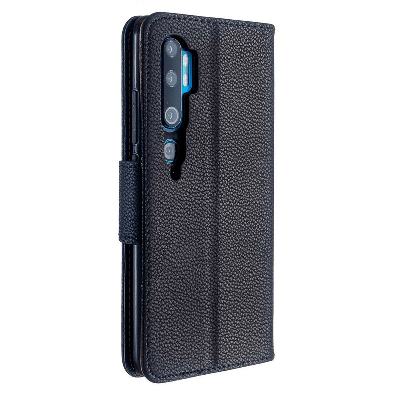 Housse Xiaomi Mi Note 10 Effet Cuir Litchi Coloré à Lanière Housse Xiaomi Mi Note 10 Effet Cuir Litchi Coloré à Lanière