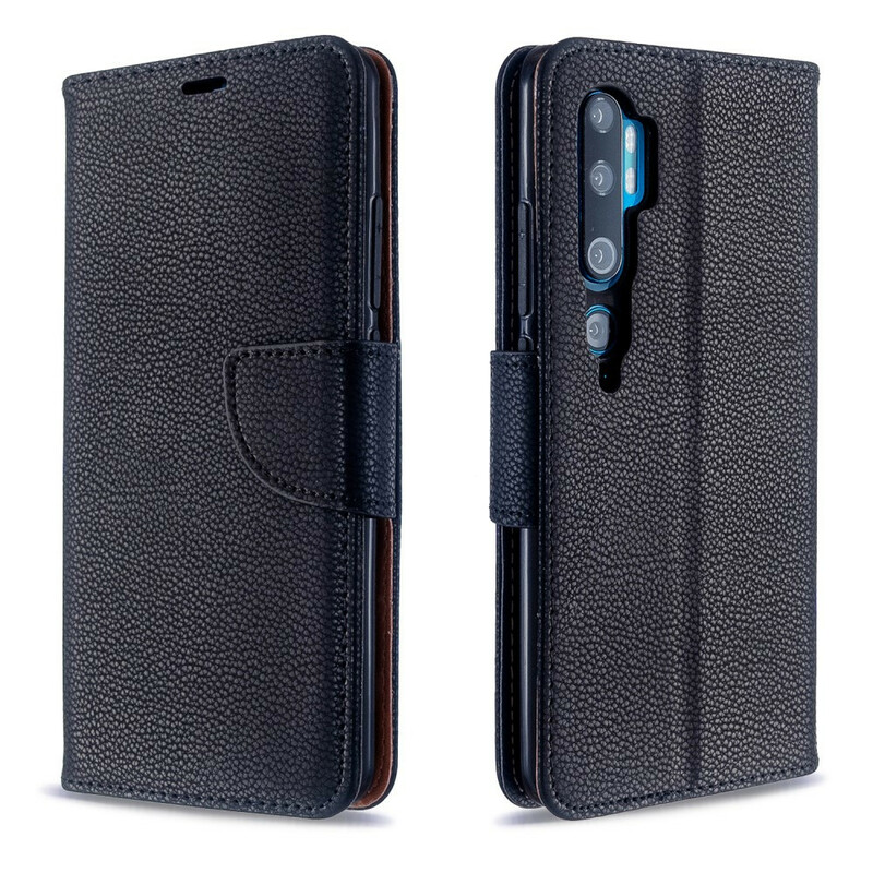 Housse Xiaomi Mi Note 10 Effet Cuir Litchi Coloré à Lanière Housse Xiaomi Mi Note 10 Effet Cuir Litchi Coloré à Lanière
