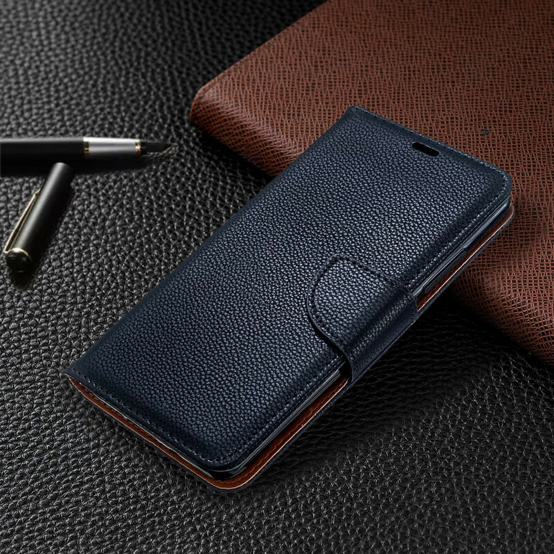 Housse Xiaomi Mi Note 10 Effet Cuir Litchi Coloré à Lanière Housse Xiaomi Mi Note 10 Effet Cuir Litchi Coloré à Lanière