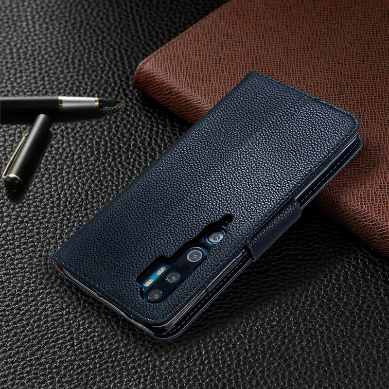 Housse Xiaomi Mi Note 10 Effet Cuir Litchi Coloré à Lanière Housse Xiaomi Mi Note 10 Effet Cuir Litchi Coloré à Lanière